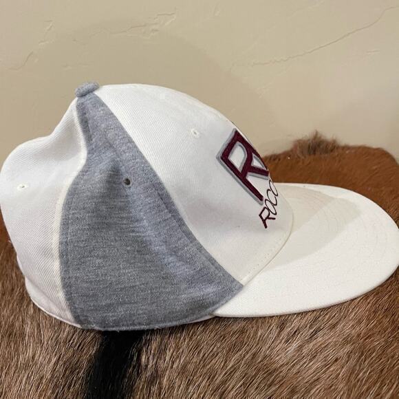 Rocawear Fitted Baseball Hat Cream Maroon Grey Jersey Embroidered 7 1/4 Jay Z - Picture 4 of 6